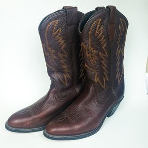 MASTERSON Western Real Leather Cowboy Boots, 7.5